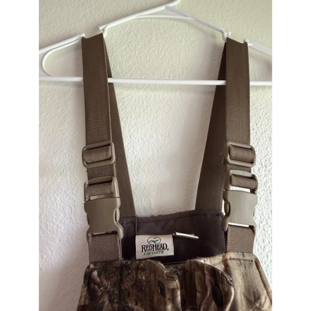 Red Head Camouflage Bib Youth M Bone Dry Waterproof Winter Hunting Snow Overalls